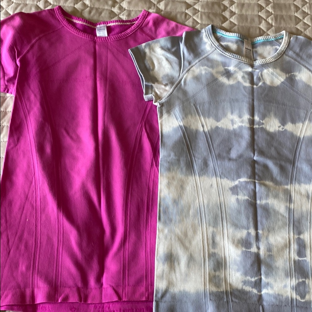Ivivva Lululemon Girls Short Sleeve Top Tops Shirts size 12 - lot of 2